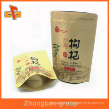 laminated material custom food grade zipper top stand up foil lined paper bags with your logo printed